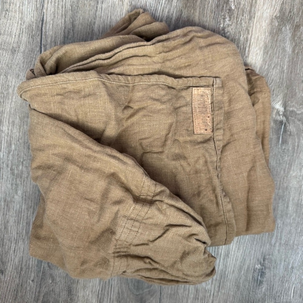 Love Held Ring Sling double linen- tan/brown